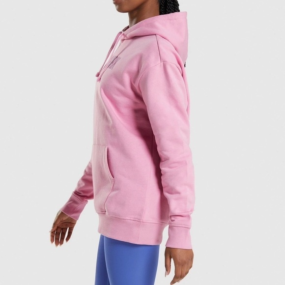 (NWT) GYMSHARK Apollo Oversized Hoodie In Sorbet Pink, Small - Picture 9 of 17